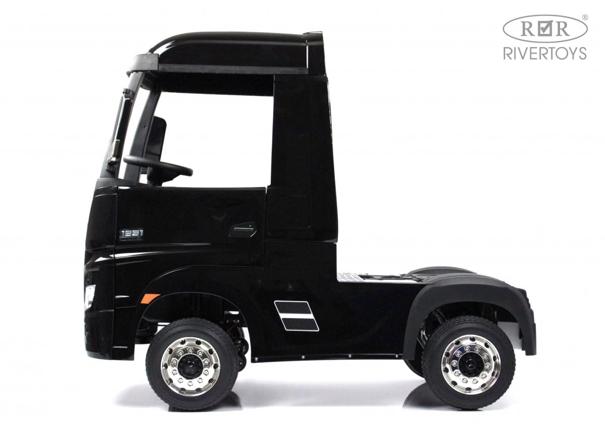 картинка Детский электромобиль Mercedes-Benz Actros 4WD (HL358) черный глянец 