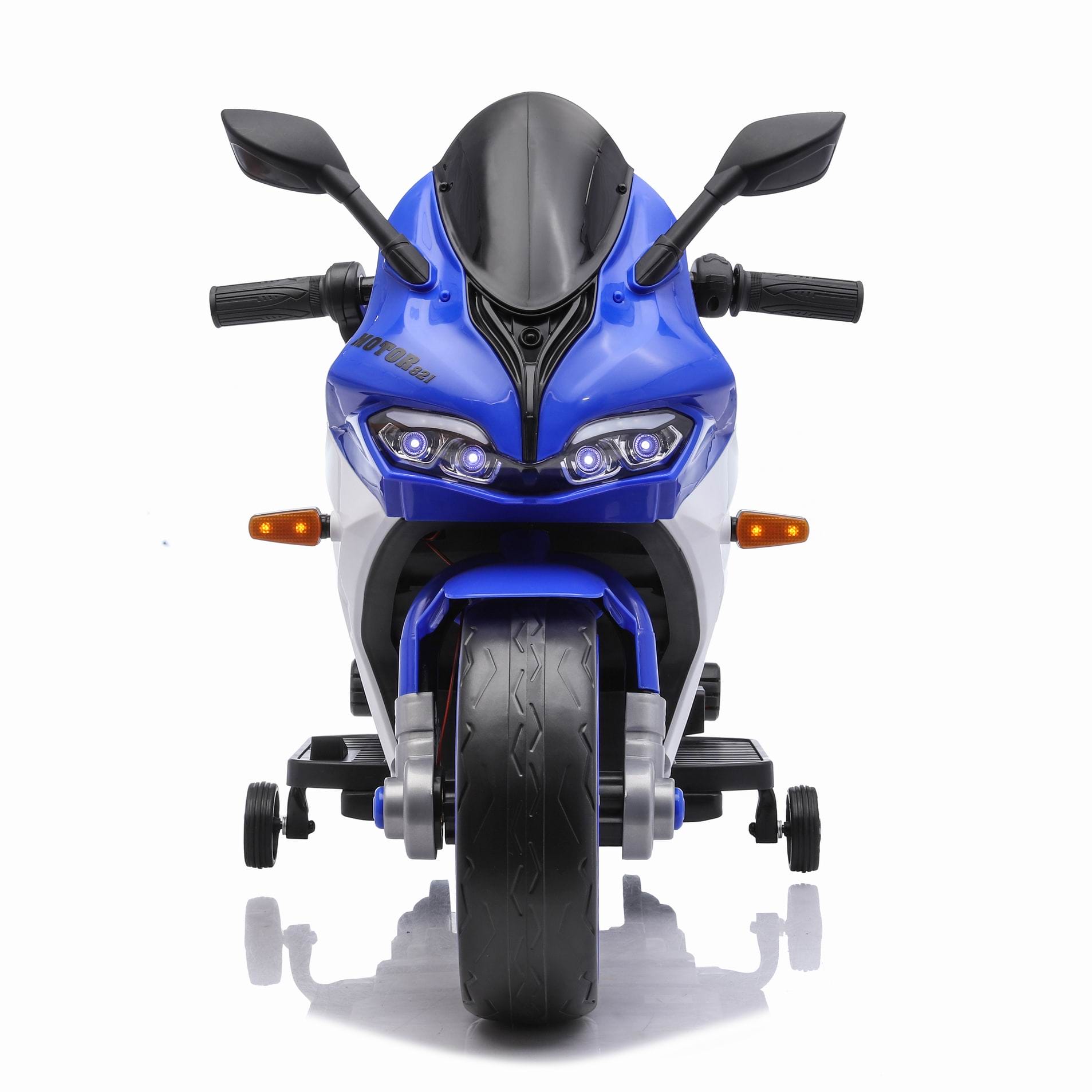 картинка Детский электромотоцикл Ducati (12V, EVA, ручка газа, спидометр) - FT-821-BLUE-WHITE 