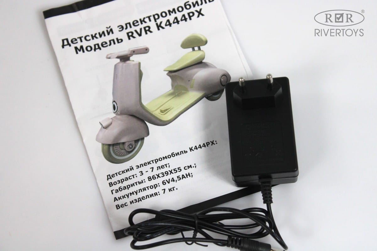 картинка Детский электроскутер K444PX зеленый 