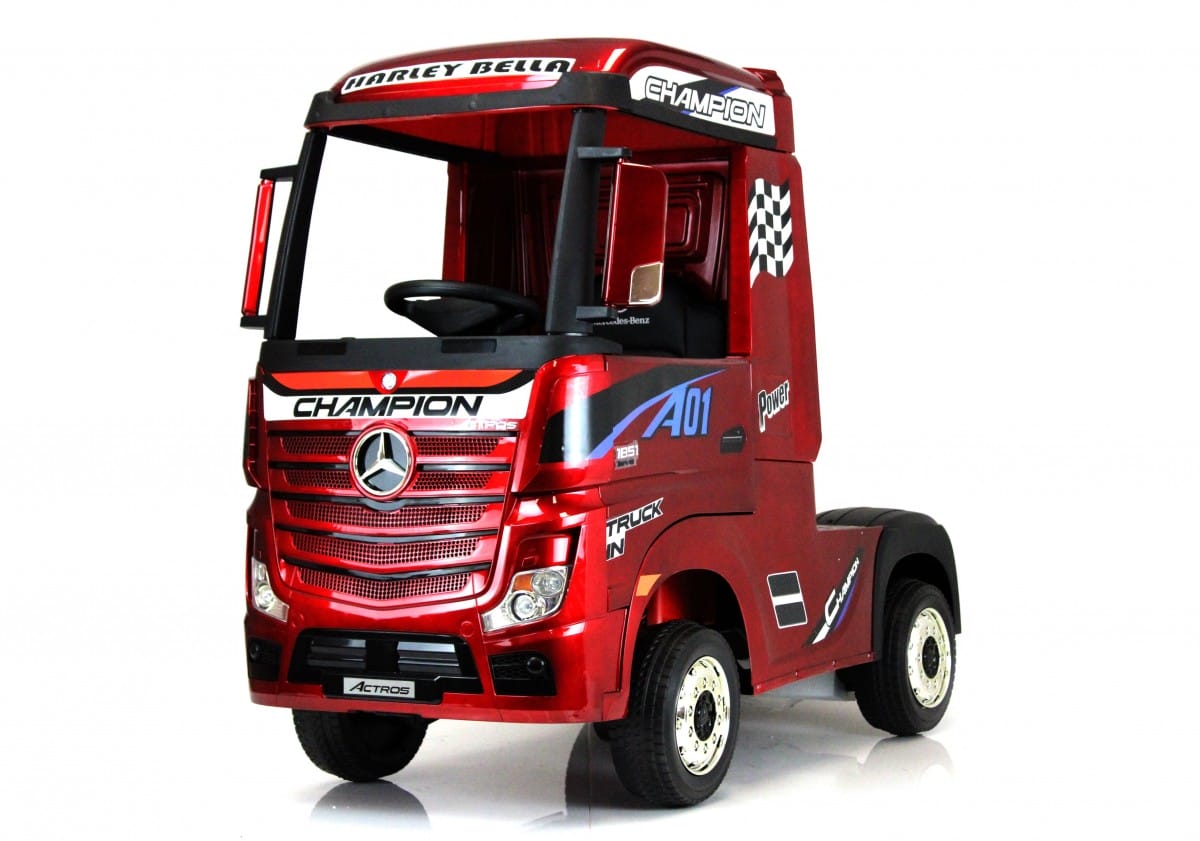 картинка Детский электромобиль Mercedes-Benz Actros 4WD (HL358) вишневый глянец 