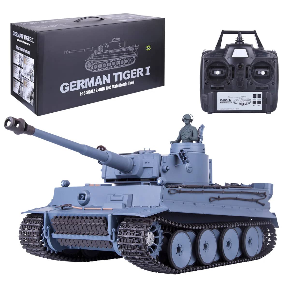 картинка Радиоуправляемый танк Heng Long German Tiger V7.0 масштаб 1:16 2.4G - 3818-1-V7 