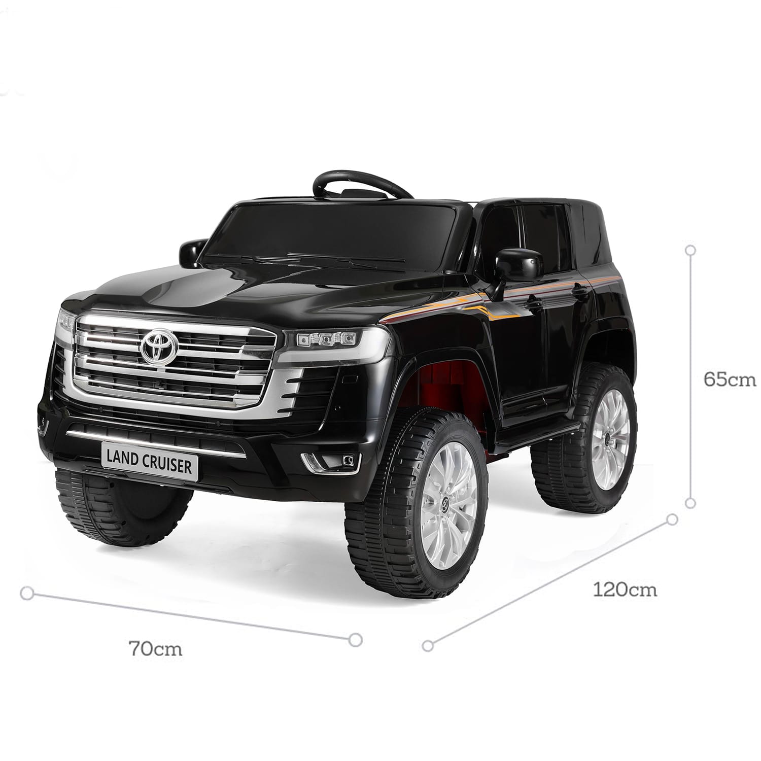 картинка Детский электромобиль Toyota Land Cruiser 24V 4WD - LC-300-BLACK 