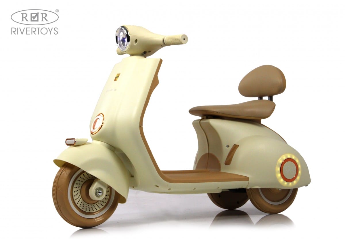 картинка Детский электроскутер K444PX-A бежевый 