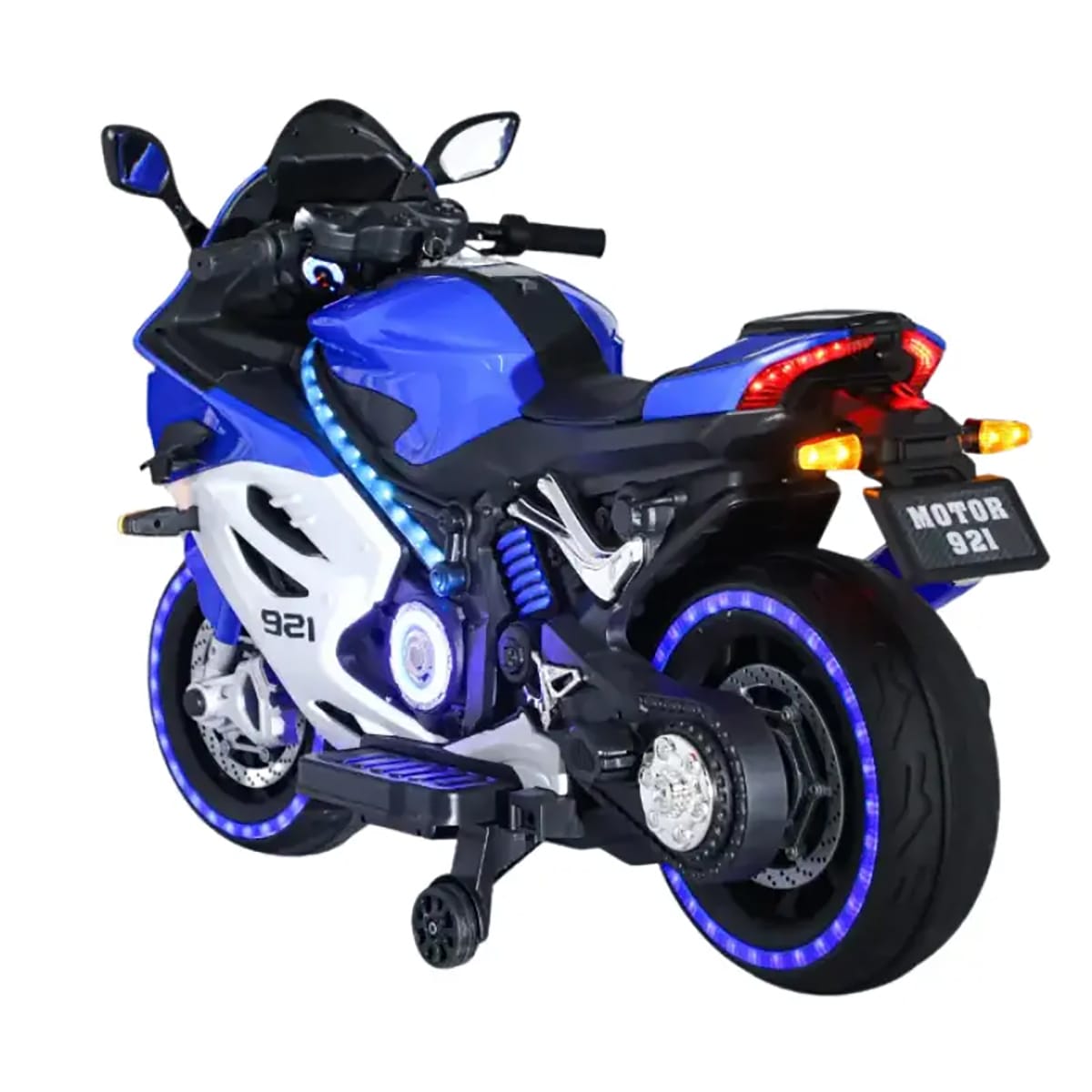 картинка Детский электромотоцикл Ducati (12V, EVA, ручка газа, спидометр) - FT-921-BLUE-WHITE 